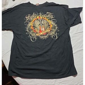 The Duck Co. Shirt Mens 2XL‎ Black Las Vegas Wings Guitar Light My Fire